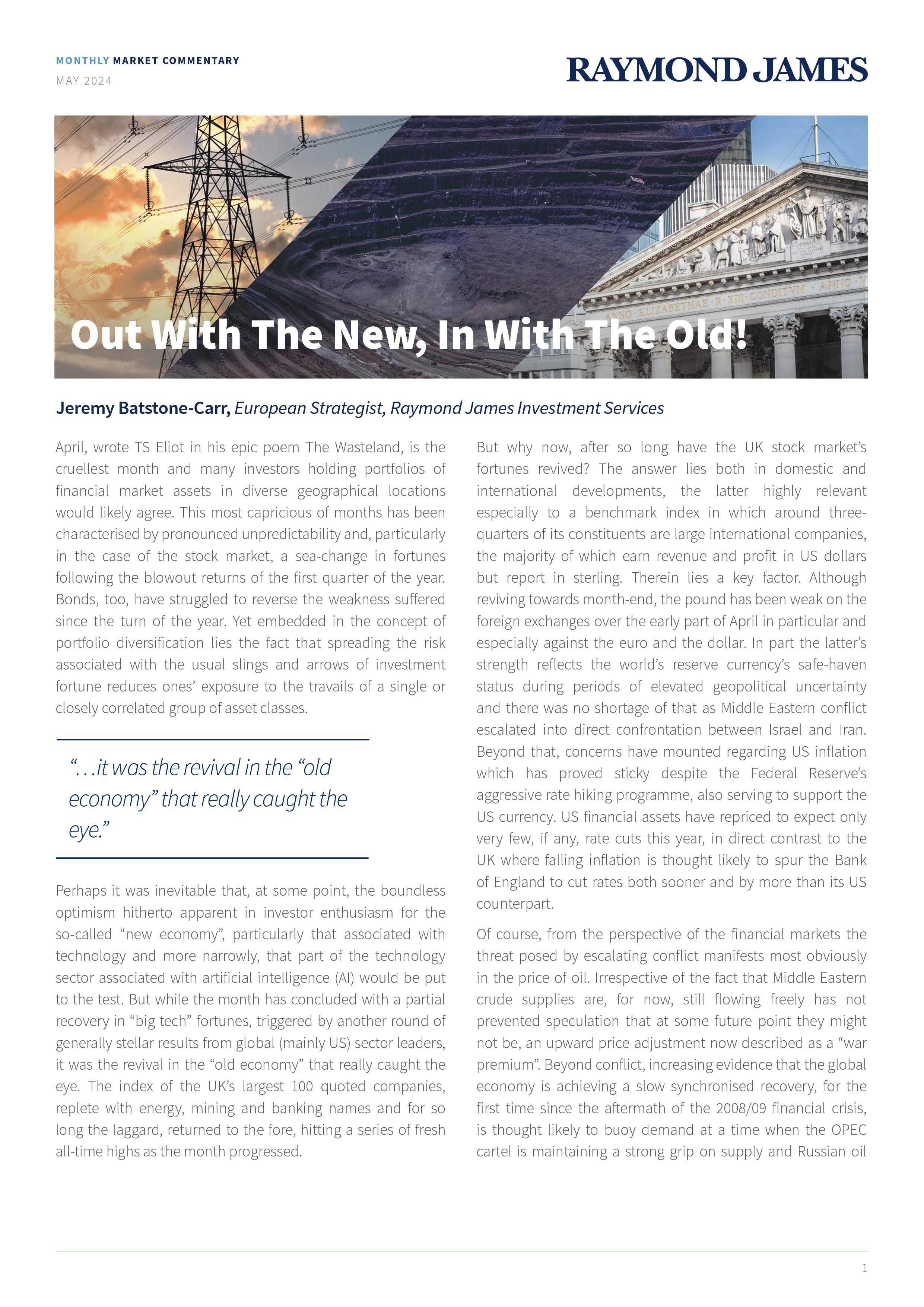 Out with the New, In with the Old