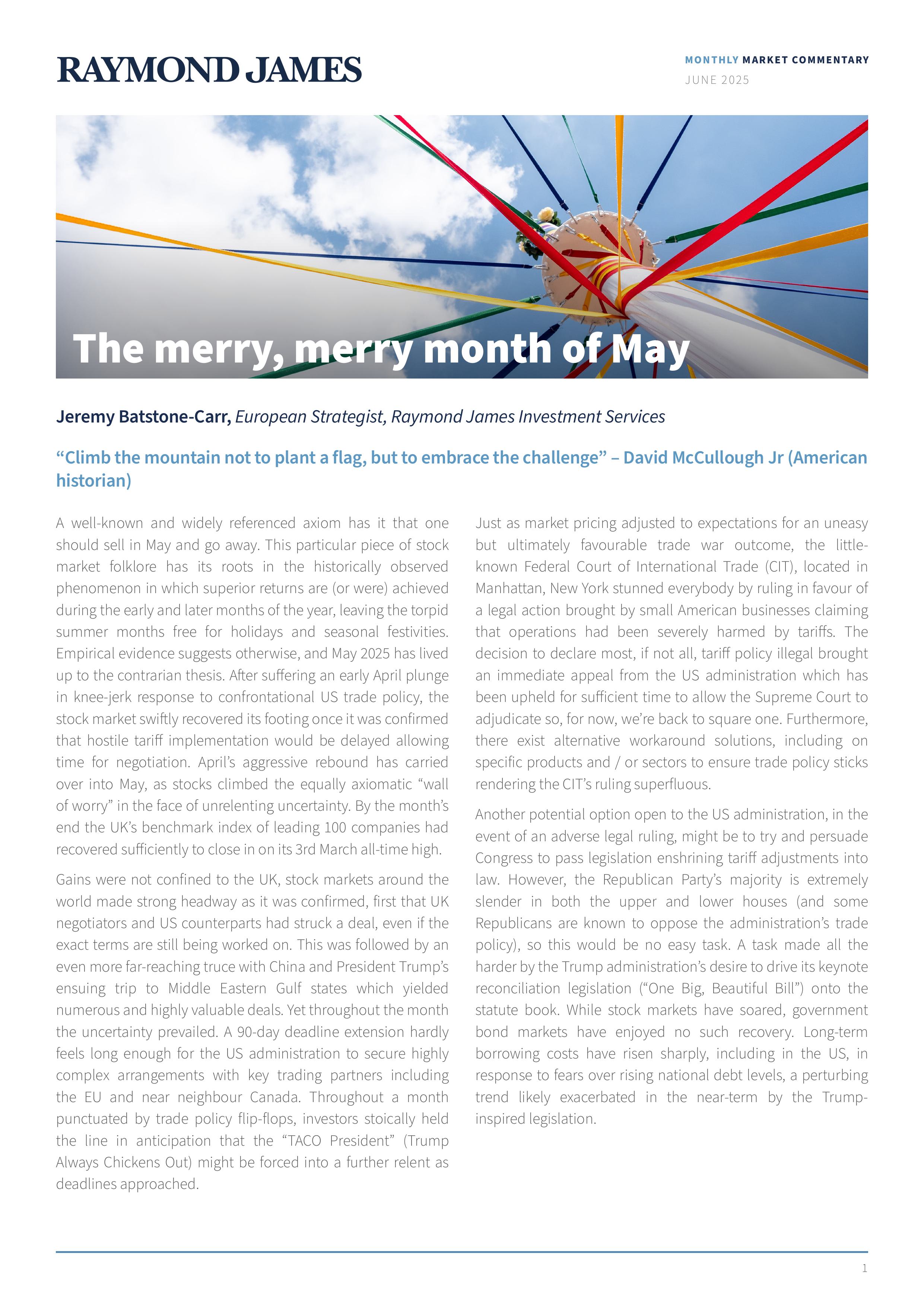 The merry, merry month of May