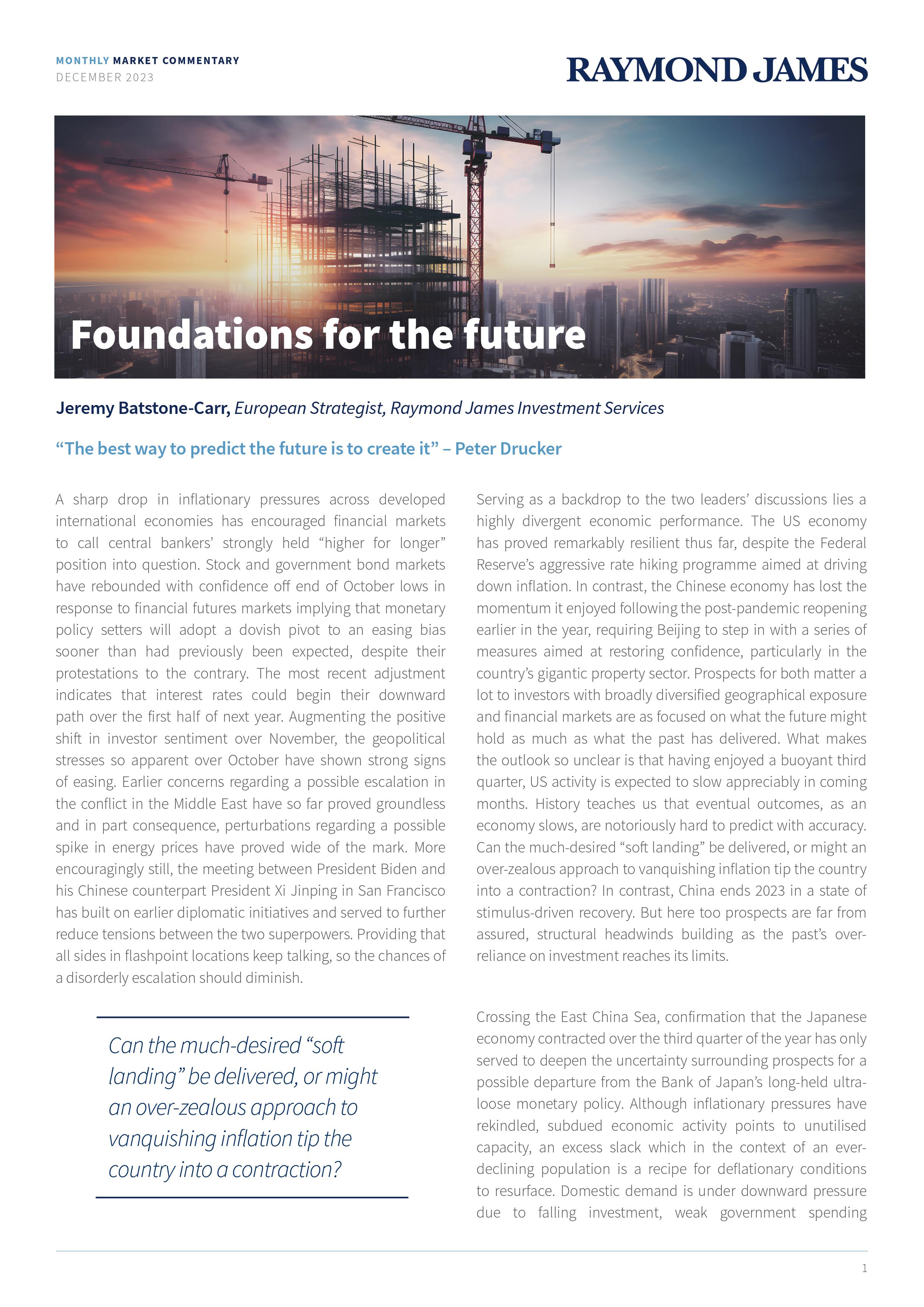 Foundations for the future